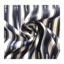 high quality 120gsm 100%  polyester printed stripe fabric for women garment